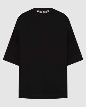 Palm Angels Black T-shirt with logo print PAMAA005JR002