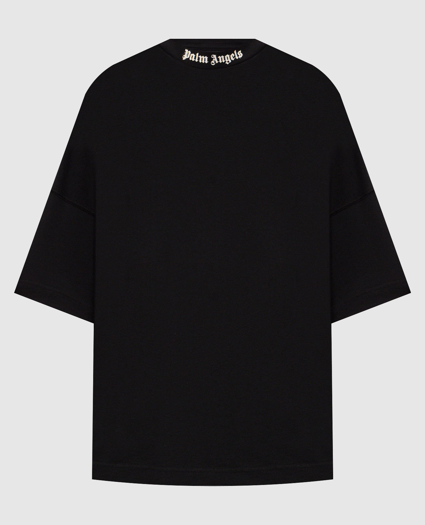 Black T-shirt with logo print