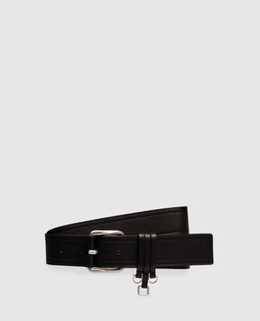 Max & Co Black leather belt with pendants MCASALICE