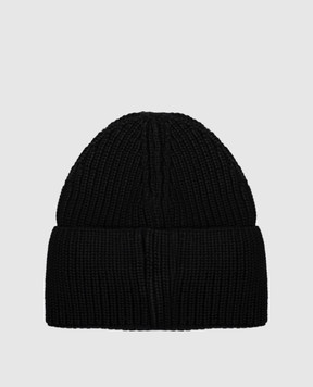 Palm Angels Black hat with contrasting logo embroidery PAMLC002KN001