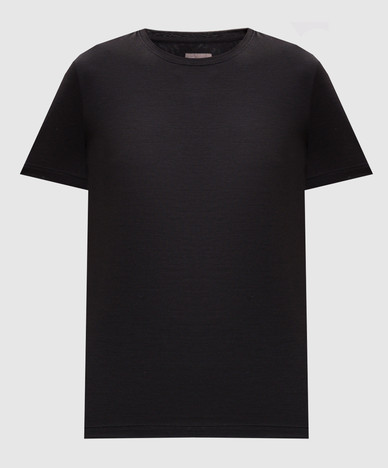 Black wool T-shirt