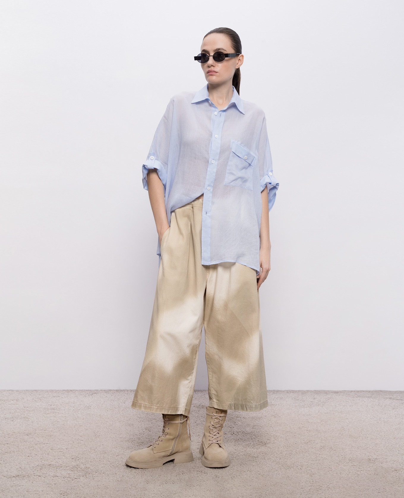 Blue linen shirt Y`S Yamamoto 2