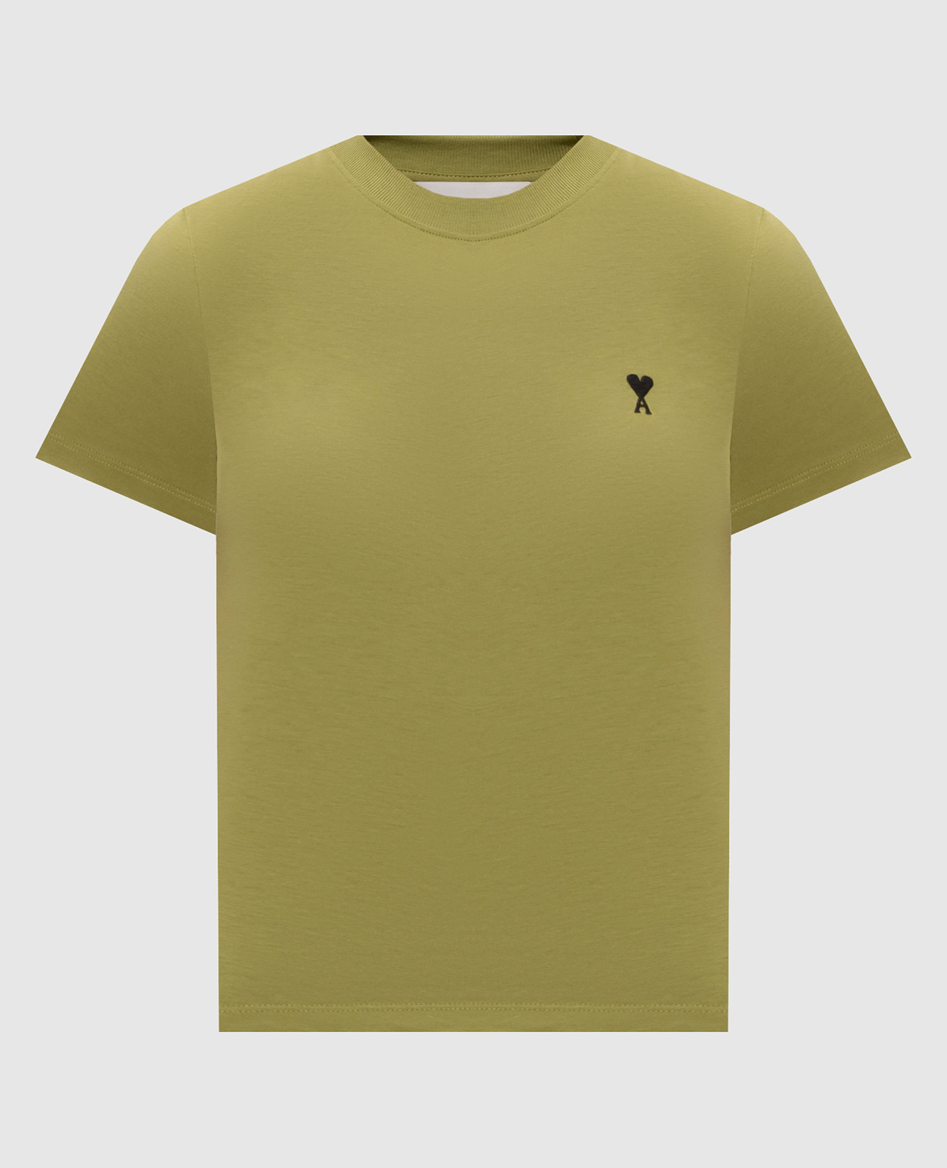Green T-shirt with embroidered emblem