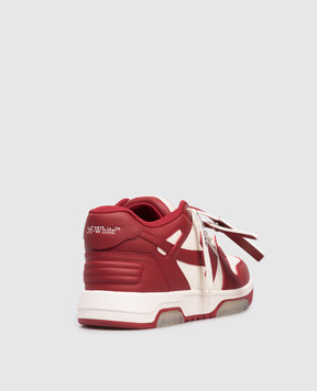 Off-White Out Of Office red leather sneakers OWIA259F25LEA002