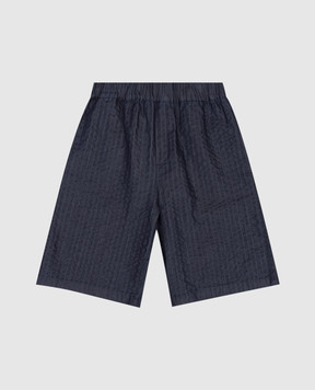 Dolce&Gabbana Children's blue shorts with a patch L44Q10LDD5446
