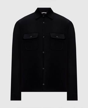 Marco Pescarolo Black wool and silk shirt NEXT5428