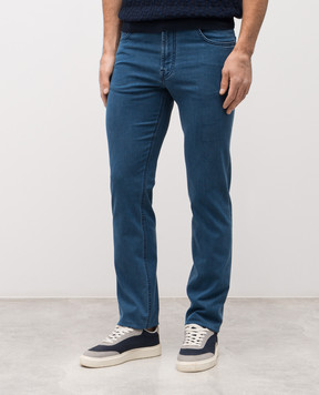 Stefano Ricci Blue jeans with logo patch MFT61B2010T249BL