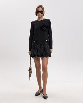 Twinset Black dress with ruffles 262AP2522
