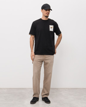 Iceberg Black layered T-shirt F029627A
