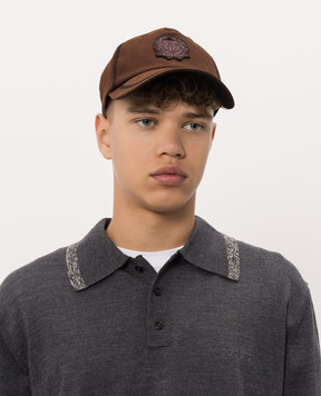 Iceberg Brown cap with logo applique 71006967