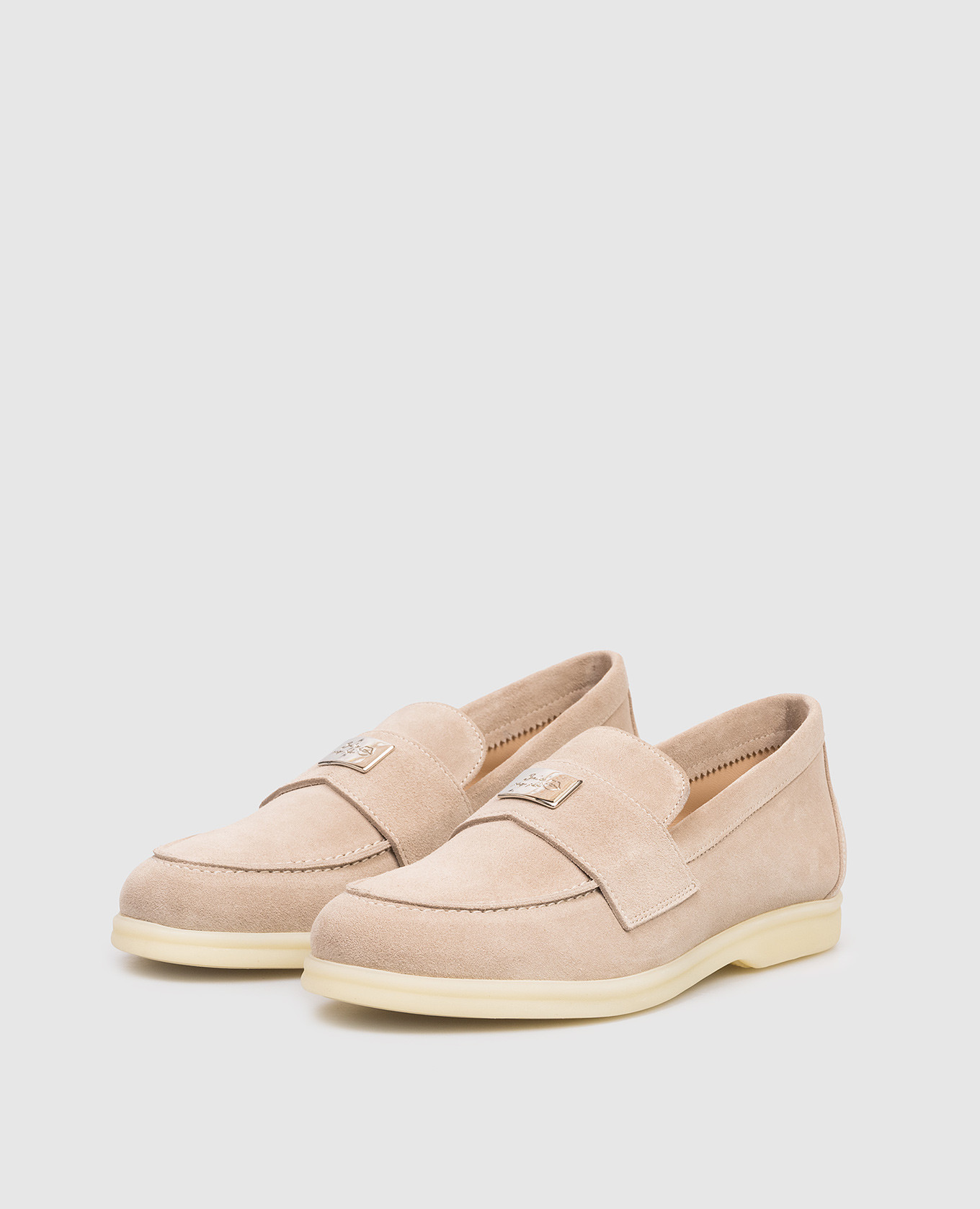 

Beige suede loafers Babe Pay Pls