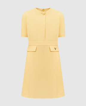 Valentino Yellow wool and silk mini dress 9B3VAL251CF