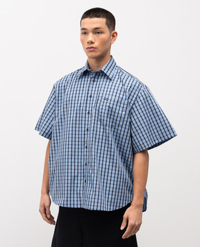 Vetements Checked shirt with logo patch ME76SH043N