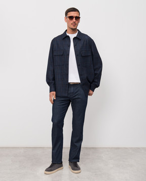 Castangia dal 1850 Blue wool and silk shirt BNT3