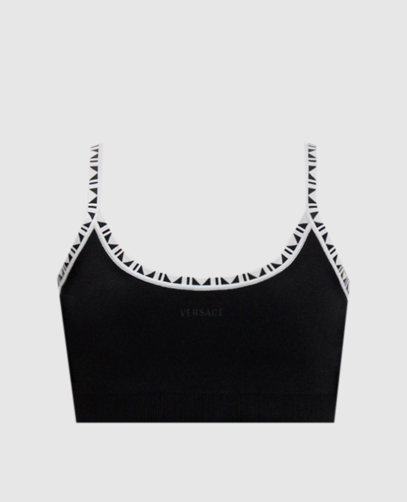 Black top with logo embroidery