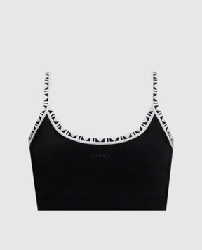 Versace Black top with logo embroidery 10253561A18357