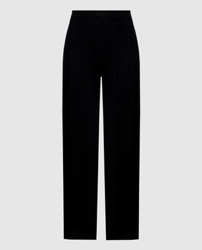 Twinset Black pants with a textured pattern 262TP3102
