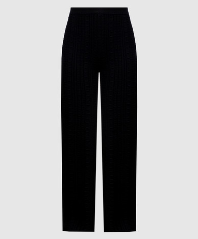 Black pants with a textured pattern