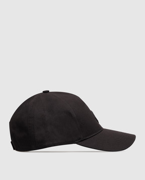 Moncler Black cap with logo patch L20913B000250U082