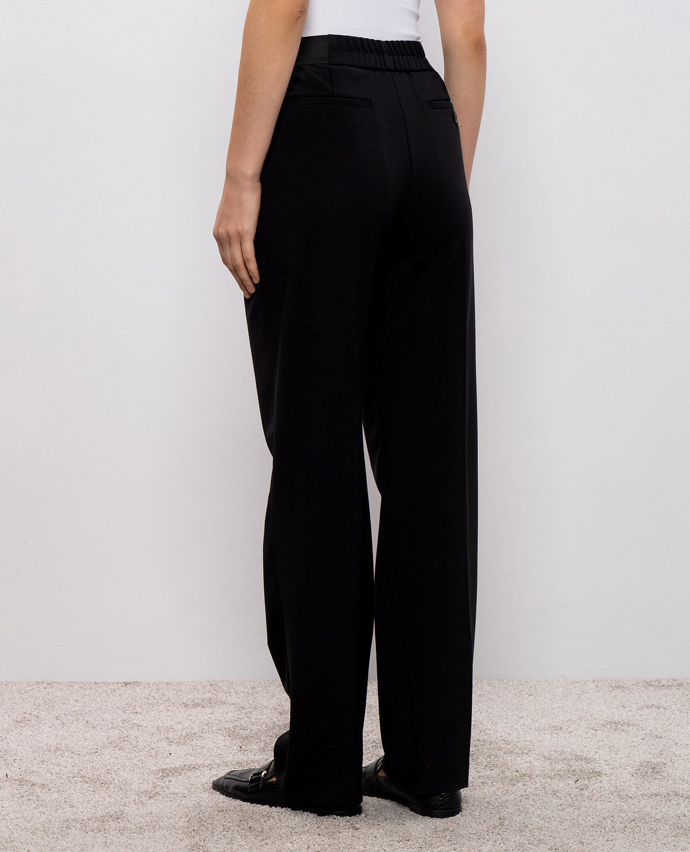 

NIRO black wool trousers Loulou de Saison