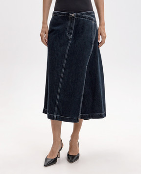 3.1 Phillip Lim Blue denim skirt with logo patch P26136250MWD