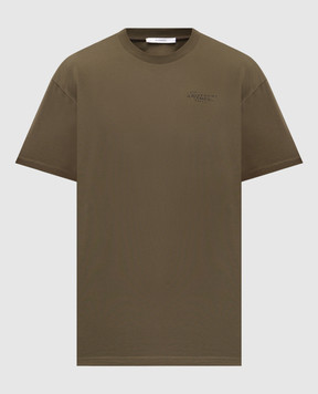 Givenchy Khaki T-shirt with logo BM71NK3YSA