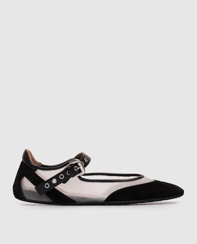 Premiata Black combination ballet flats M7311CRO