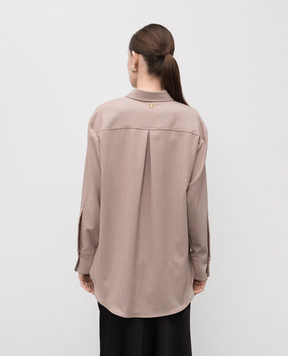 Twinset Beige shirt with logo 252TF2040