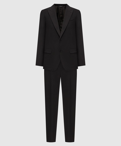 Costume noir avec laine