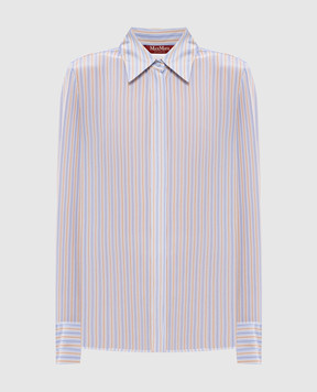 Max Mara MSTFLIRT blue silk shirt MSTFLIRT