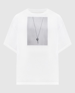 Maison Margiela MM6 White printed T-shirt SH0GC0068M20050