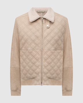 Stefano Ricci Beige quilted sheepskin coat M7J5400400LACONY