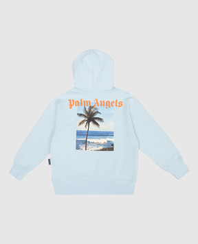 Palm Angels Children's blue hoodie Since 2015 PBBB012S26FLE008