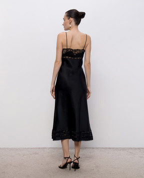 Ermanno Scervino Black dress with lace D482Q728APOKP