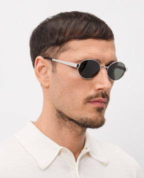 Saint Laurent Silver sunglasses with logo engraving 779851Y9902