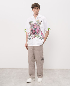 Off-White White shirt with Dream World print 44MGG01FZ26F002