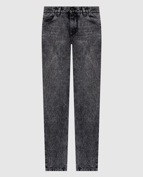 Dolce&Gabbana Grey jeans with logo patch GYJCCDG8ON5