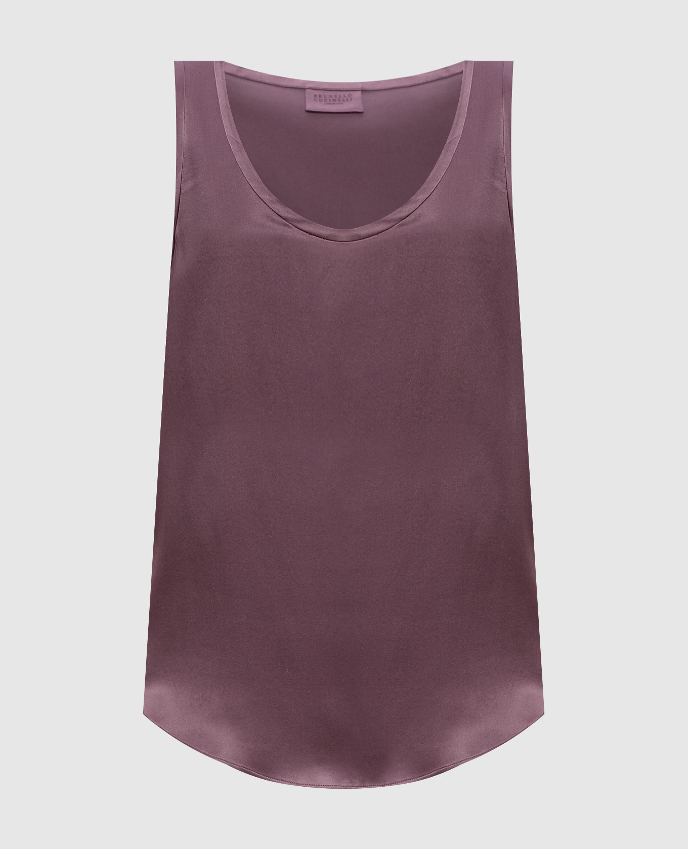 Purple silk tank top
