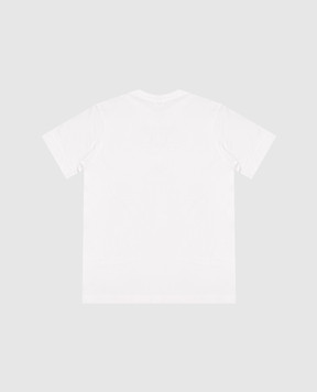Stone Island Children's white T-shirt with logo emblem print L1S162100009S037968