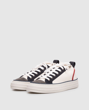 Brunello Cucinelli White sneakers with a monil chain MZ35G3223