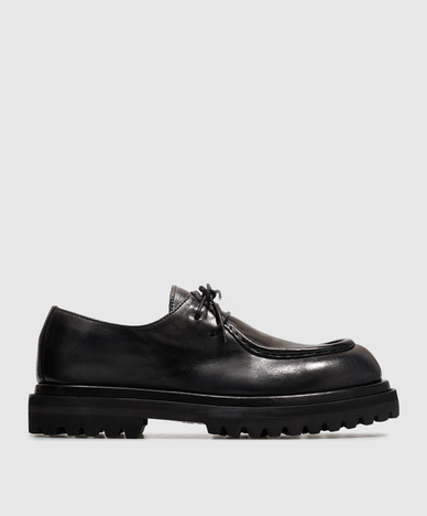 Wisal DD black leather derby shoes