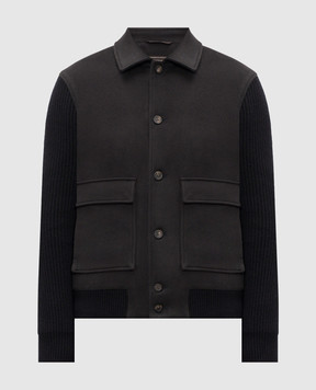 Peserico Blue wool and cashmere jacket R52311F05A6717