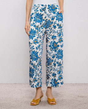Etro White printed pants WREA001699SASW2