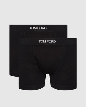 Tom Ford Set of black boxer briefs with logo pattern T4XC31410