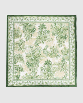 Alemais Sara green silk scarf 7350A