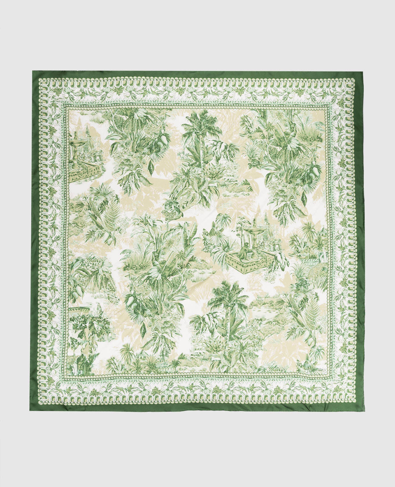 

Sara green silk scarf Alemais
