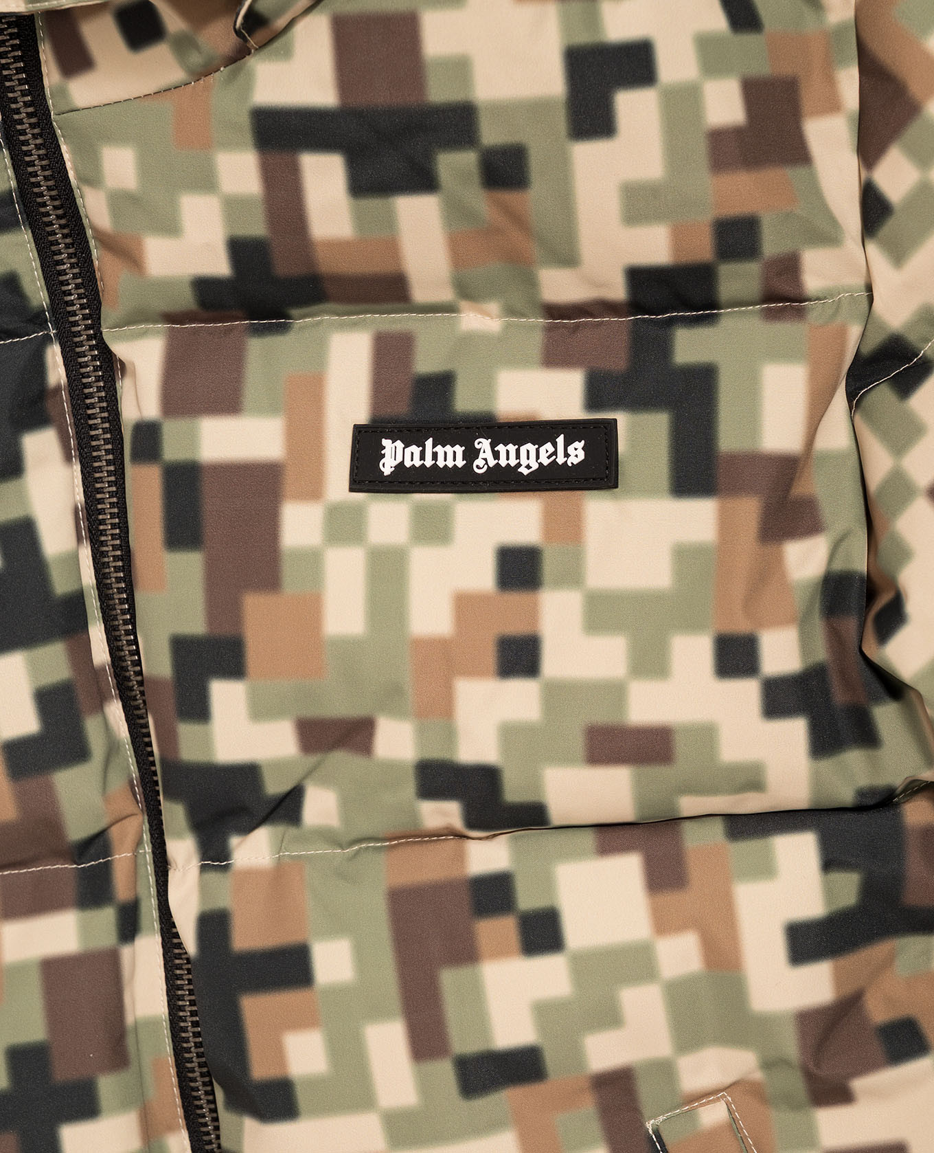 Children's green jacket with camouflage print Palm Angels 3