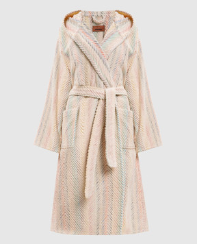 Missoni Home Beige terry bathrobe Harmony with pattern 1D3AC99705