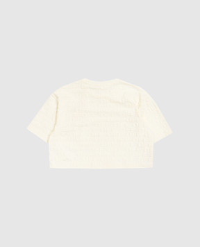 Off-White Children's yellow cropped t-shirt 44GAA019S26J003