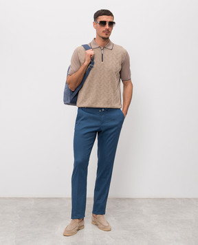 Stefano Ricci Blue linen pants M1T6100051LCTL1U